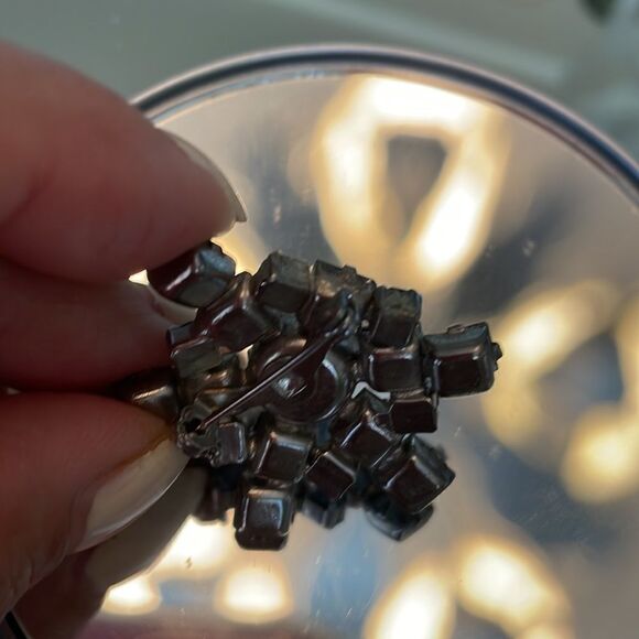 Vtg blue rhinestone brooch/pin - Picture 5 of 5